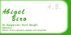 abigel biro business card